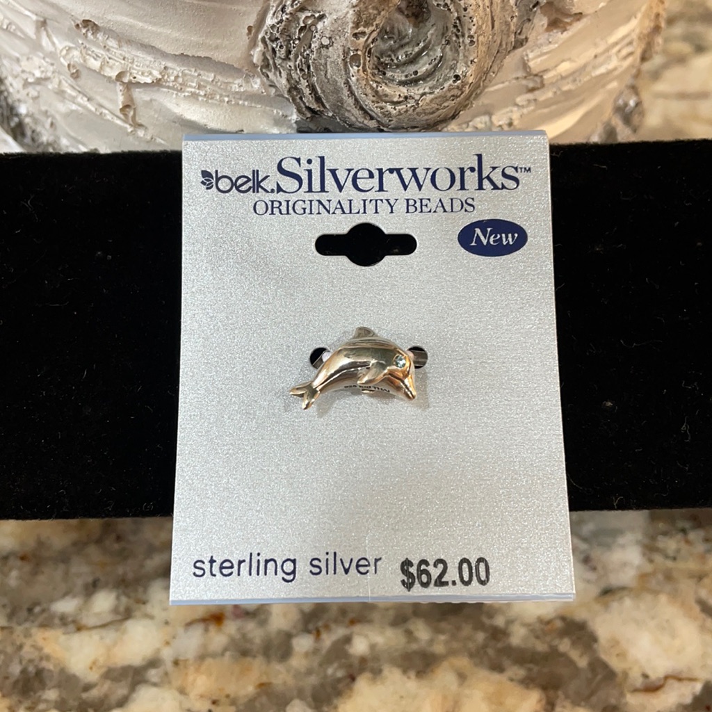 Nwt Sterling Silver Originality Bead Dolphin Charm